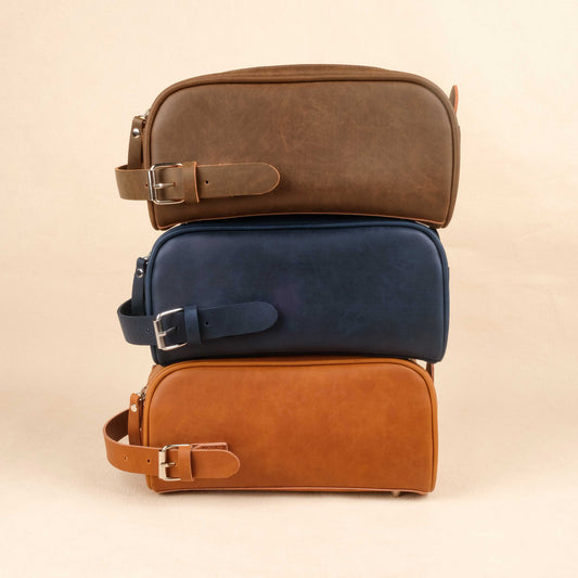 The Voyage - Men's Leather Toiletry Bag