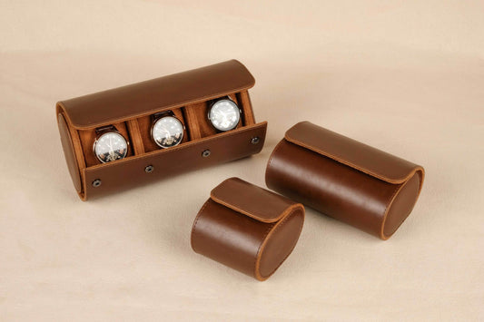 The Timepiece - Leather Watch Case - Brown