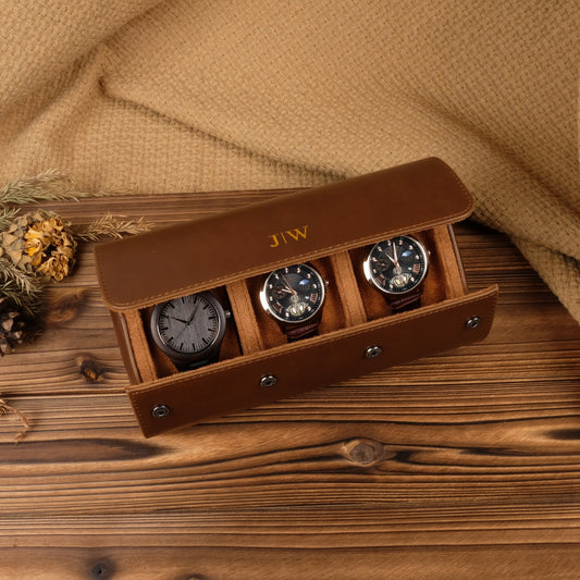 The Timepiece - Leather Watch Case - Brown