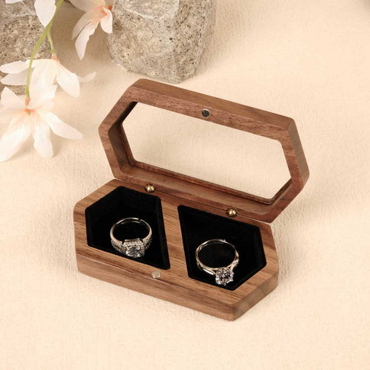 The Match - Wedding Ceremony Wooden Ring Box