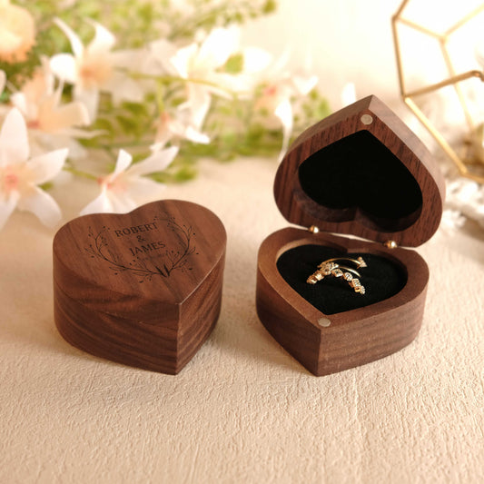 The Love - Heart Shape Wedding Ring Box