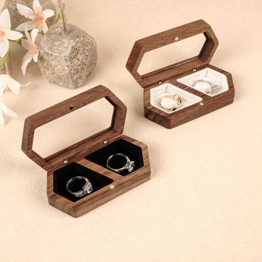 The Match - Wedding Ceremony Wooden Ring Box