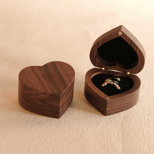 The Love - Heart Shape Wedding Ring Box