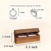 The Duet - Double Slot Wedding Ring Box for 2 Rings - M